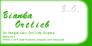 bianka ortlieb business card